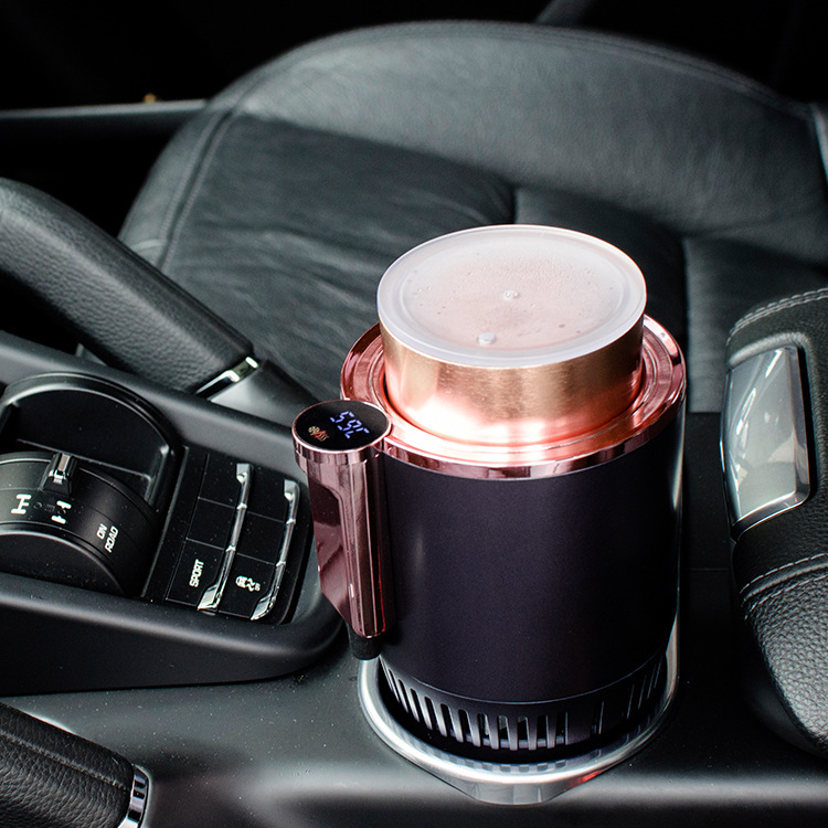 2 In1 Car Heating Cooling Cup 12V Smart Car Cup Holder Digital Temperature Display Drink Cup Warmer Cooler Mini Car Refrigerator – Image 5