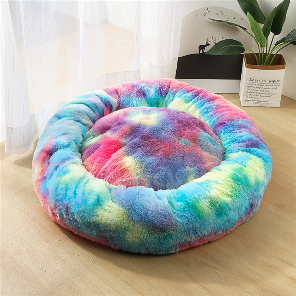Dog Beds For Small Dogs Round Plush Cat Litter Kennel Pet Nest Mat Puppy Beds – Image 5