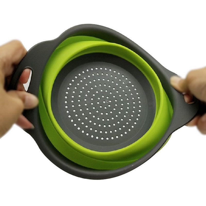 Foldable Silicone Colander Fruit Vegetable Washing Drain Basket Strainer Kitchen Collapsible Silicone Colander Baskets – Image 9