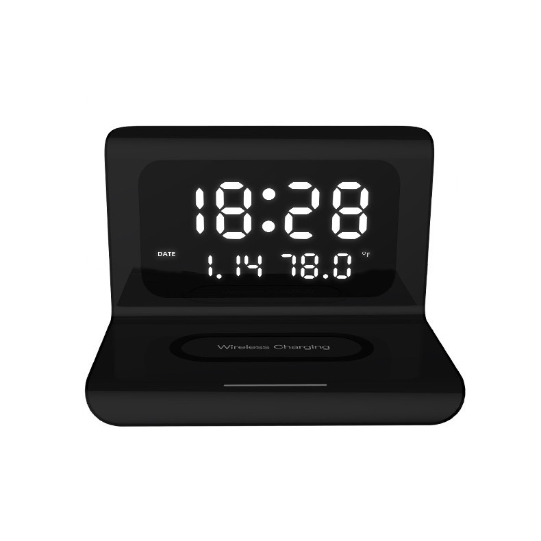 Wireless Charger Alarm Clock Creative Perpetual Calendar Temperature and Humidity Wireless Charge 10W Fast Charge – Image 6
