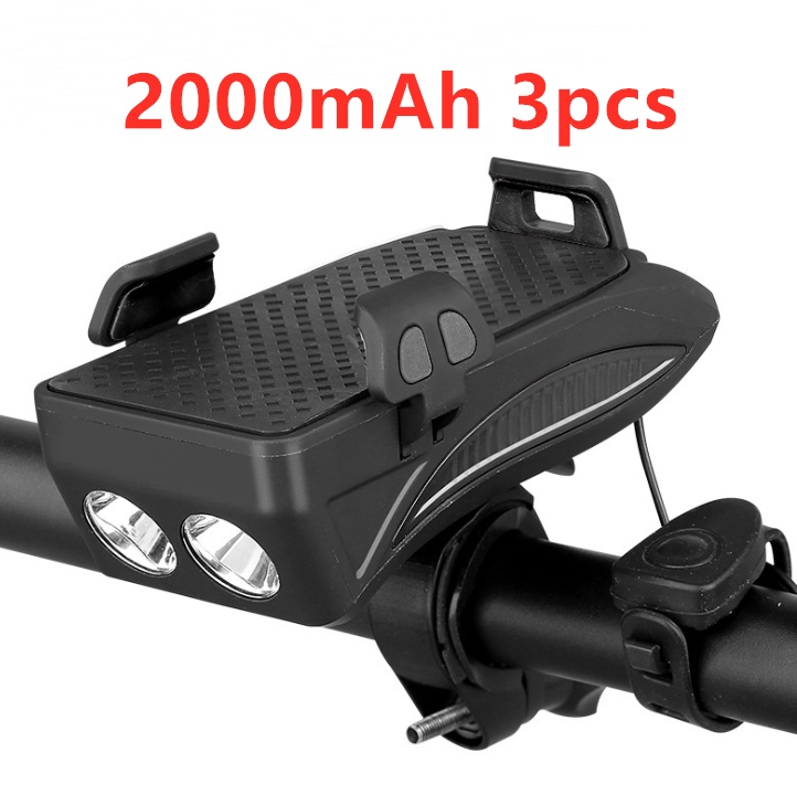 Motorcycle Bicycle Phone Holder Support Charging For Cell Phone With Bike Bell Power Bank Bicycle Front Lamp Flashlight – Image 8