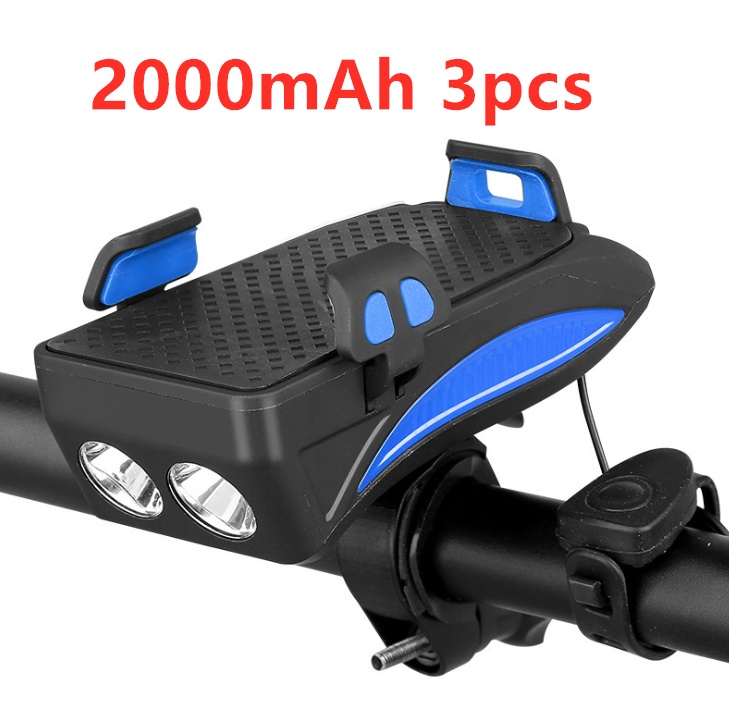 Motorcycle Bicycle Phone Holder Support Charging For Cell Phone With Bike Bell Power Bank Bicycle Front Lamp Flashlight – Image 6