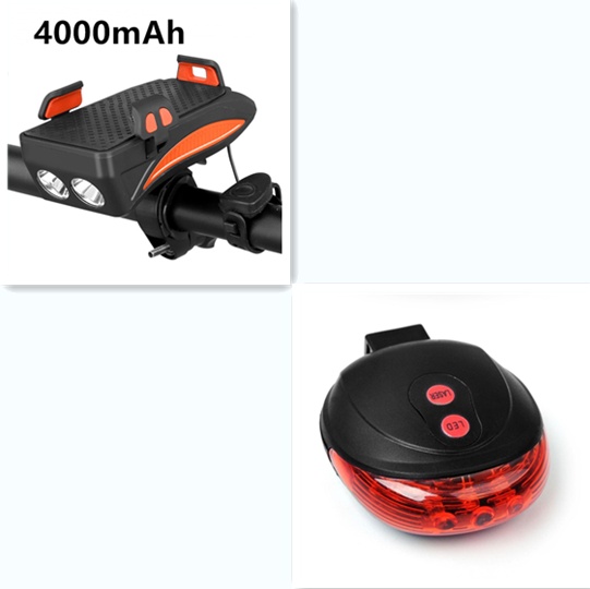 Motorcycle Bicycle Phone Holder Support Charging For Cell Phone With Bike Bell Power Bank Bicycle Front Lamp Flashlight – Image 5