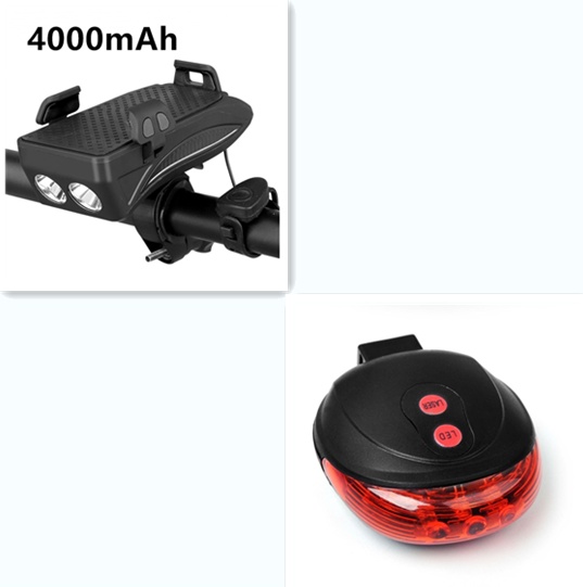 Motorcycle Bicycle Phone Holder Support Charging For Cell Phone With Bike Bell Power Bank Bicycle Front Lamp Flashlight – Image 4