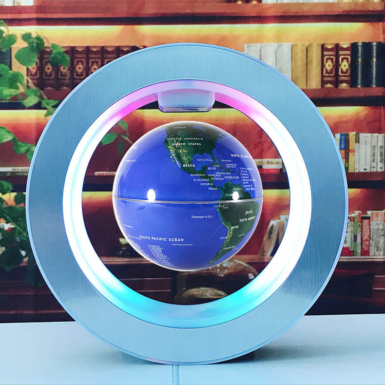 Round LED World Map Floating Globe Magnetic Levitation Light Anti Gravity Magic – Image 4