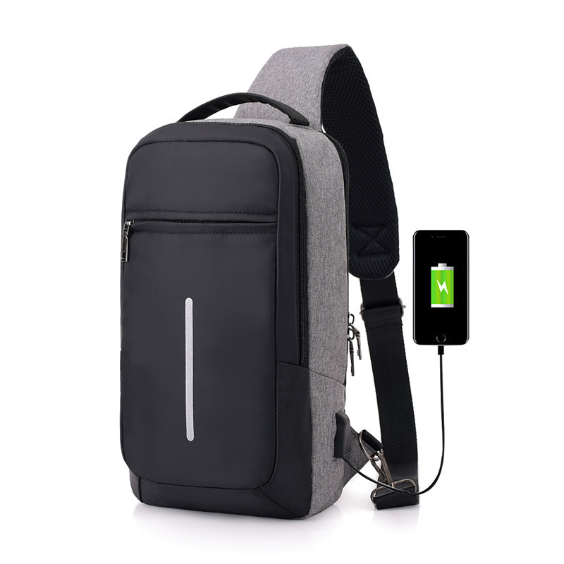 Anti-theft USB charging chest bag with you – Image 4
