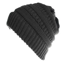 Mixed Color Knitted Wool Hat Ladies Non-labeled Ponytail Hat – Image 8