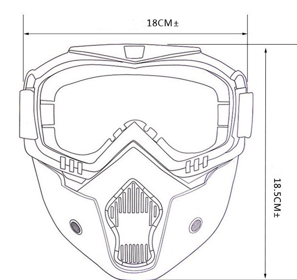 Factory direct tactical goggles riding bike cover outdoor special goggles for motorcycle helmet – Image 2