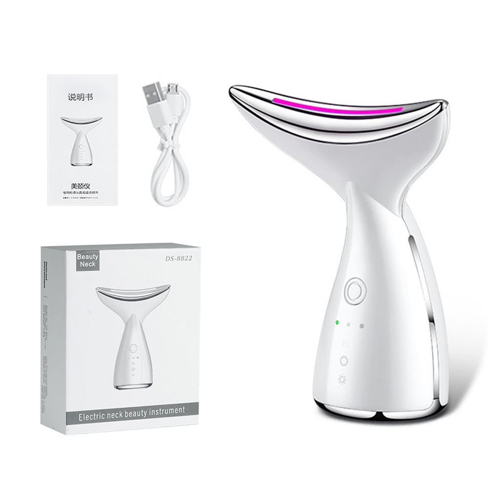 EMS Microcurrent Neck Face Beauty Device With 3 Colors LED Photon Therapy Skin Tighten Reduce Double Chin Face Lifting Devices – Image 7