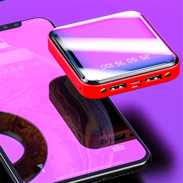 Mini Power Bank 20000 MAh Portable Mirror Digital Display Power Bank – Image 7
