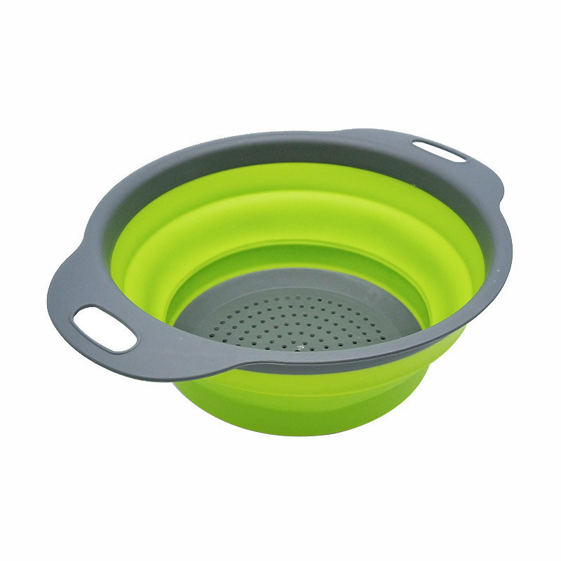 Foldable Silicone Colander Fruit Vegetable Washing Drain Basket Strainer Kitchen Collapsible Silicone Colander Baskets – Image 10
