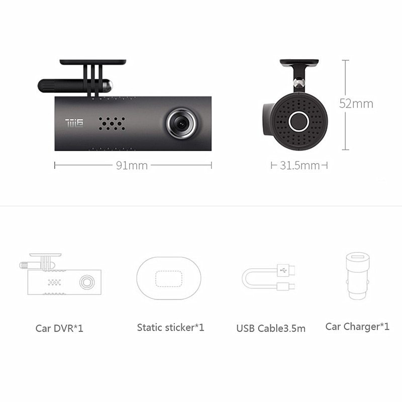Car Dash Smart WiFi DVR 130 Degree Wireless Cam 1080P FHD Night Version G-Sensor Driving Recorder – Image 6