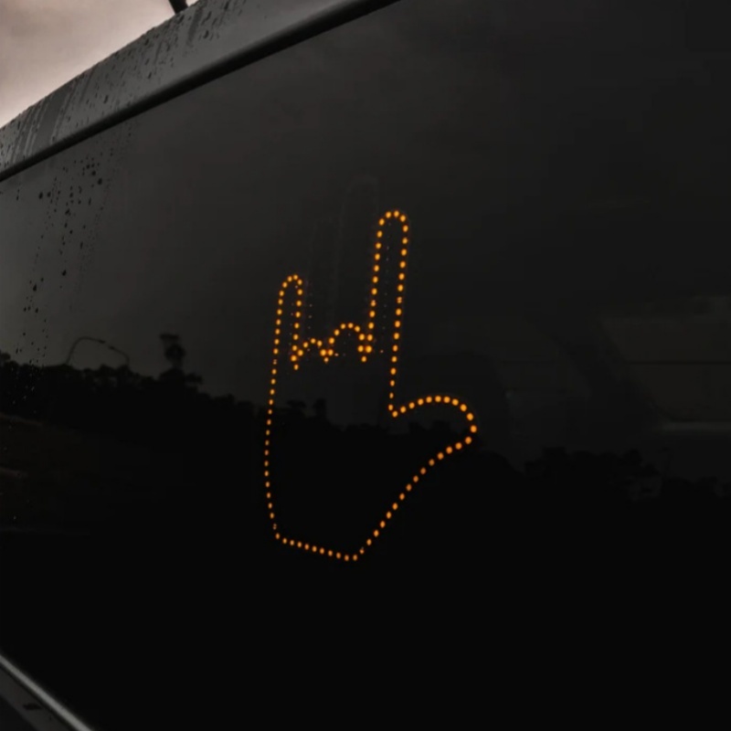 Funny New LED Illuminated Gesture Light Car Finger Light With Remote Road Rage Signs Middle Finger Gesture Light Hand Lamp – Image 7
