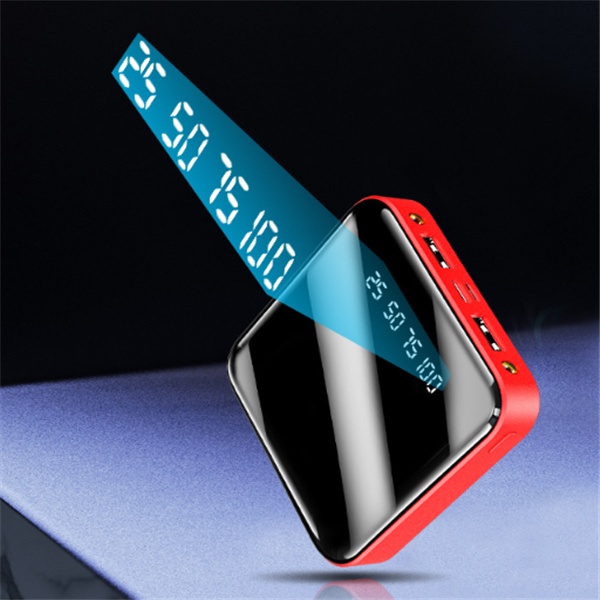 Mini Power Bank 20000 MAh Portable Mirror Digital Display Power Bank – Image 9