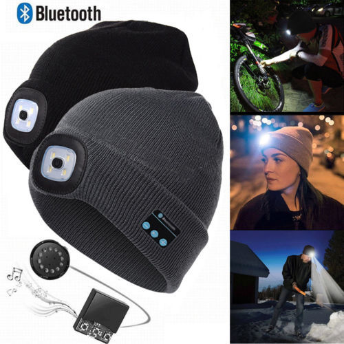 Bluetooth LED Hat Wireless Smart Headset Headphone – Image 3