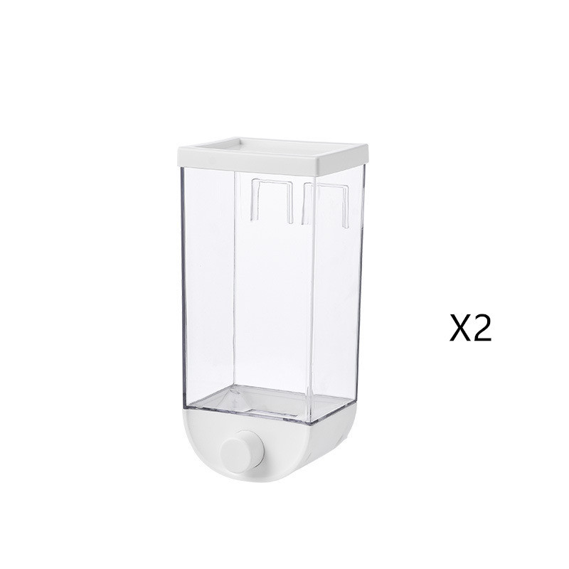 Kitchen Food Storage Easy Press Container Cereal Dispenser Wall Mounted Food Storage Box – Image 7
