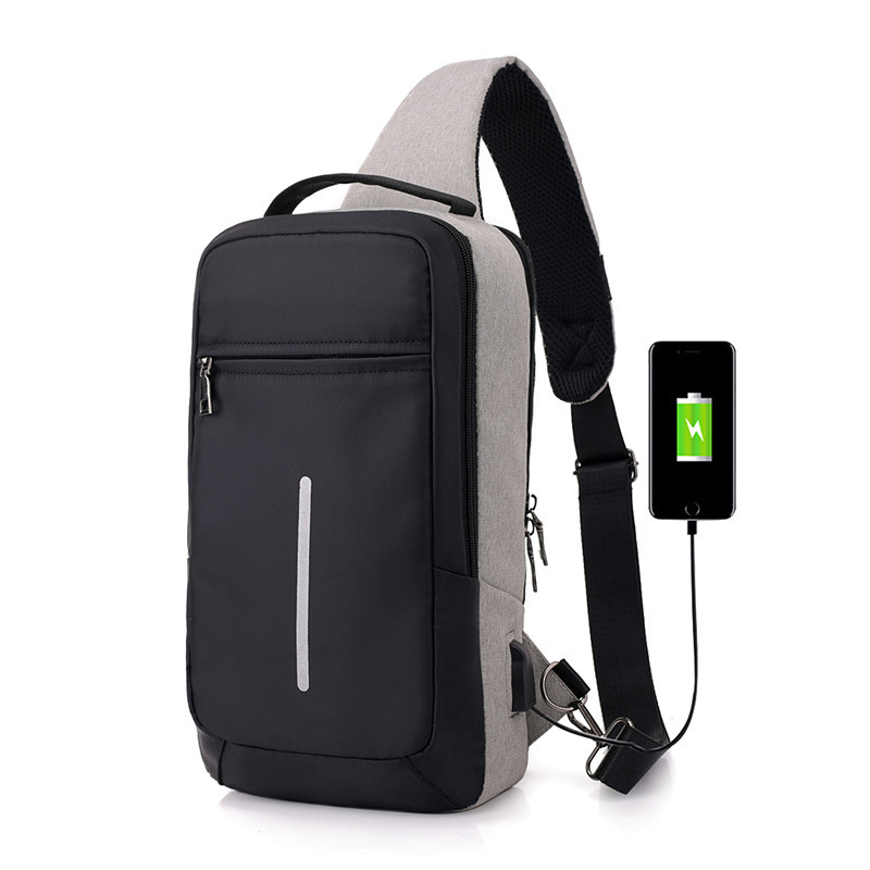 Anti-theft USB charging chest bag with you – Image 8