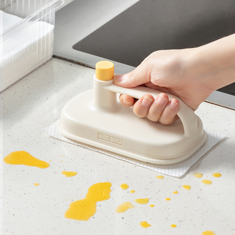 Kitchen Bathroom Toilet Cleaning Magic Brush Glass Wall Cleaning Bath Brush Handle Cleaning Rag Ceramic Window Slot Clean Brush Kitchen Gadgets – Image 9