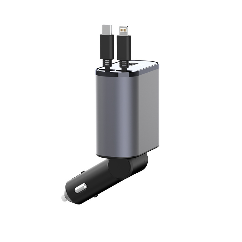 Metal Car Charger 100W Super Fast Charging Car Cigarette Lighter USB And TYPE-C Adapter – Image 8