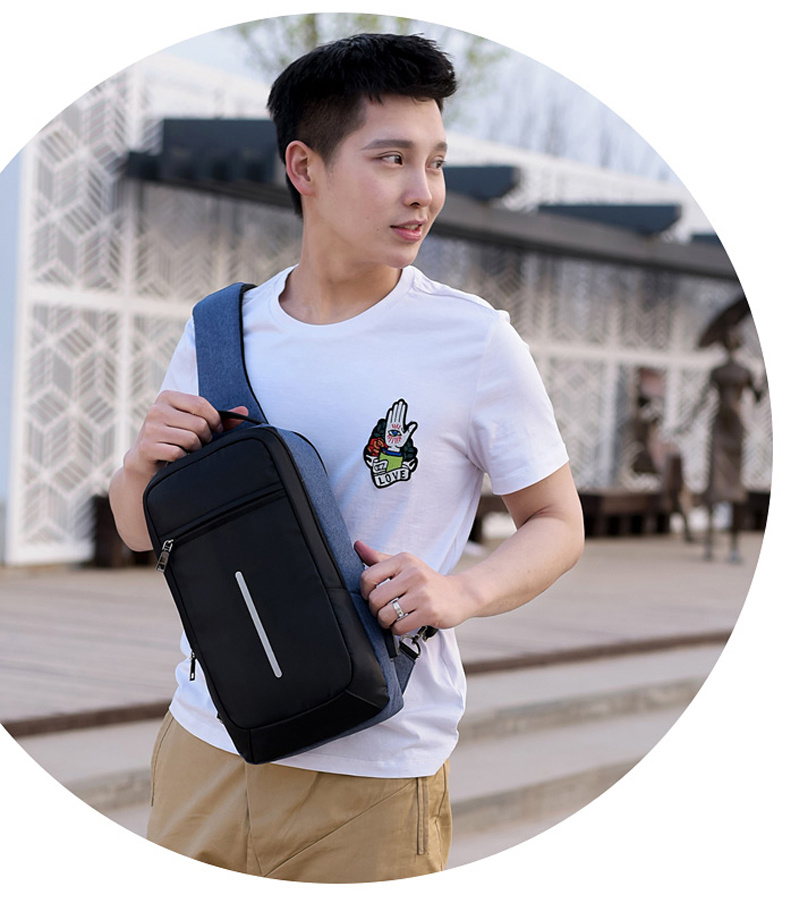 Anti-theft USB charging chest bag with you – Image 7