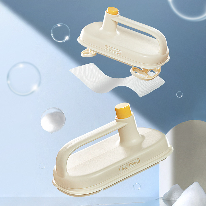 Kitchen Bathroom Toilet Cleaning Magic Brush Glass Wall Cleaning Bath Brush Handle Cleaning Rag Ceramic Window Slot Clean Brush Kitchen Gadgets – Image 5