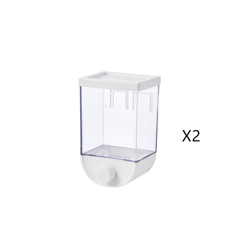 Kitchen Food Storage Easy Press Container Cereal Dispenser Wall Mounted Food Storage Box – Image 8
