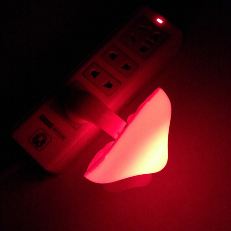LED Night Light Mushroom Wall Socket Lamp EU US Plug Warm White Light-control Sensor Bedroom Light Home Decoration – Image 9