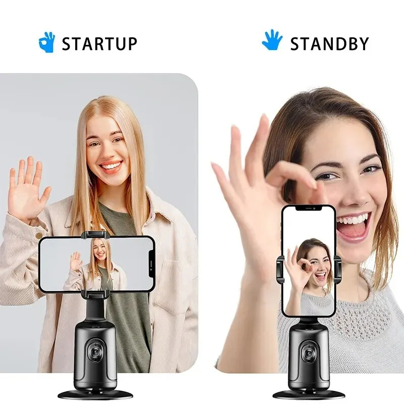 360 Auto Face Tracking Gimbal AI Smart Gimbal Face Tracking Auto Phone Holder For Smartphone Video Vlog Live Stabilizer Tripod – Image 10