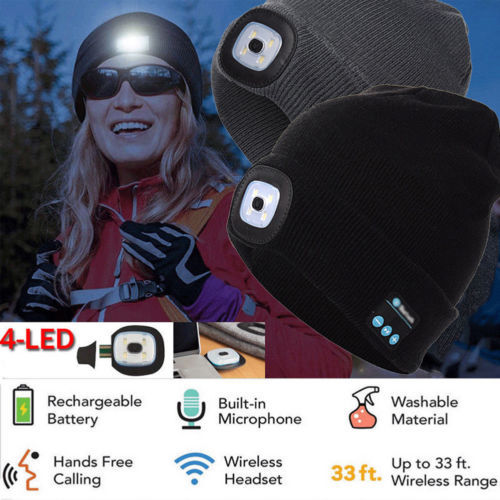 Bluetooth LED Hat Wireless Smart Headset Headphone – Image 9