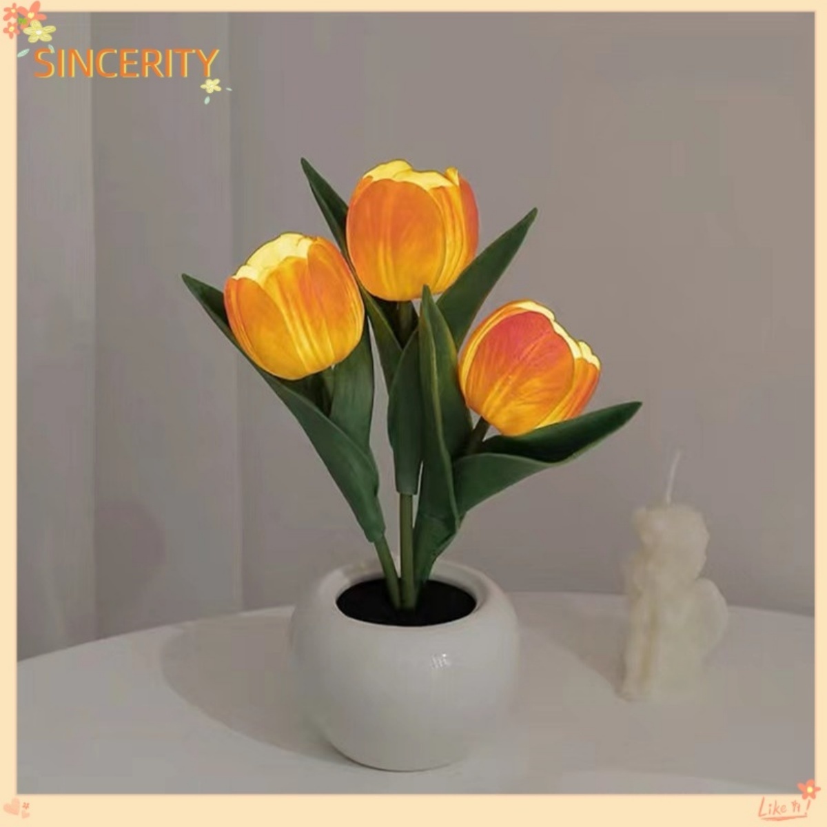 Tulip Lamp - LED Replica Tulip Table Lamp With Flower Vase For Desktop Decoration,Suitable For Home,living Room,desktop Decoration,holiday Gifts,atmosphere Decoration Lamps,Powered By USB – Image 8