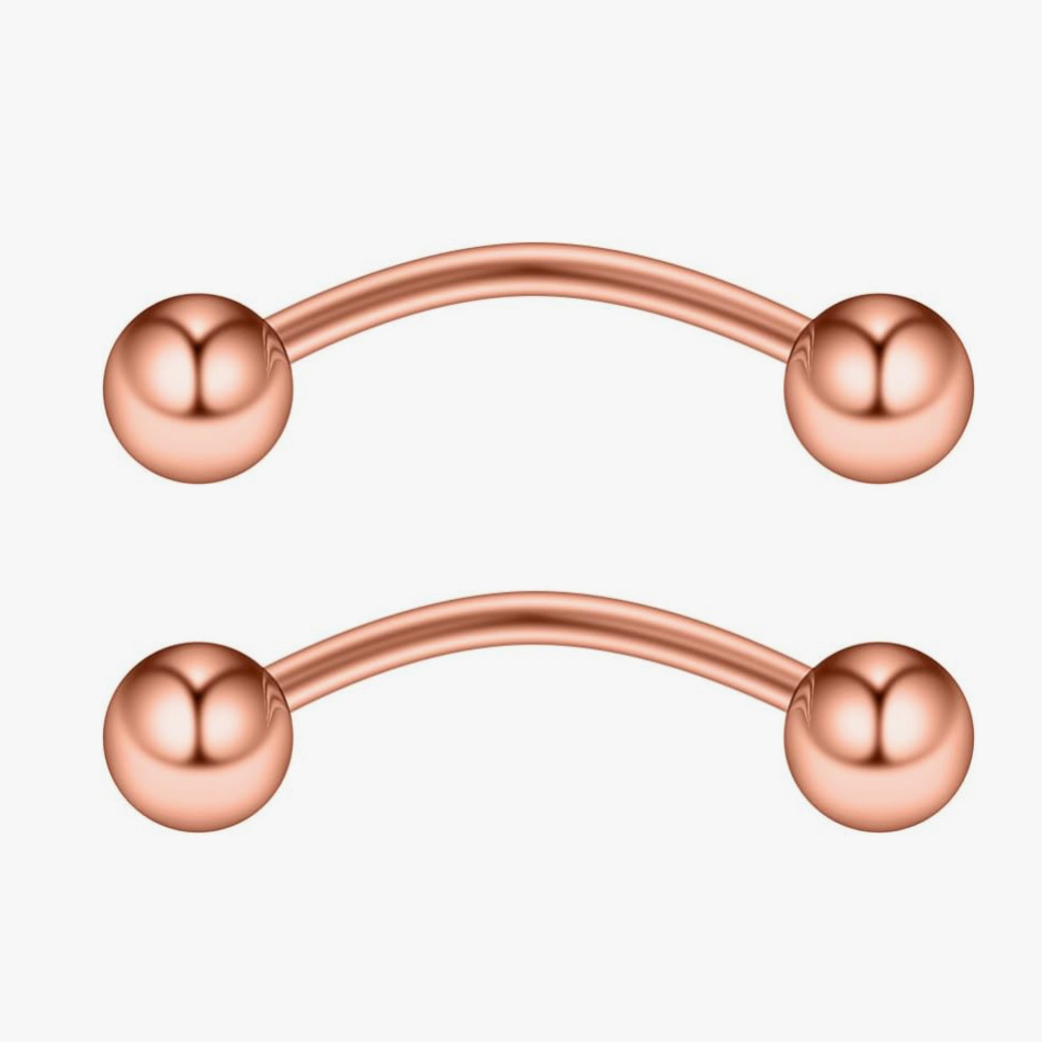 Stainless Steel Brow Nail Curved Rod Ball Piercing Jewelry – Image 5