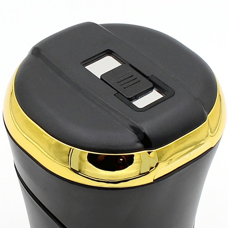 Push-pull Lighter Accessories Smokeless Detachable USB Rechargable Car Ashtray Home Portable Smell Proof With Lid LED Blue Light – Image 5