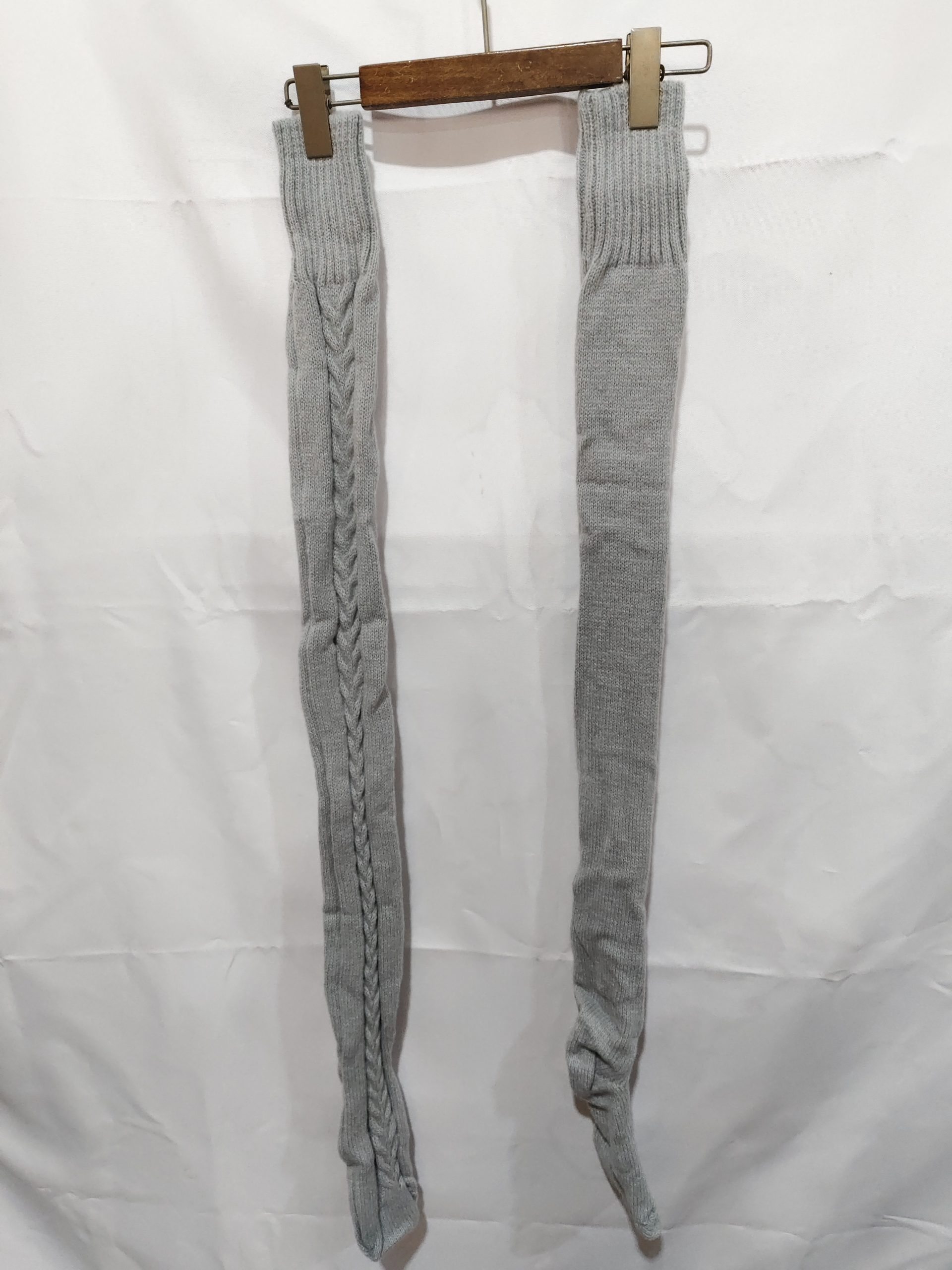 Winter Socks Over The Knee Lengthened Long Tube Knitted Pile Socks – Image 3