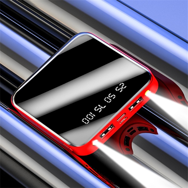 Mini Power Bank 20000 MAh Portable Mirror Digital Display Power Bank – Image 3