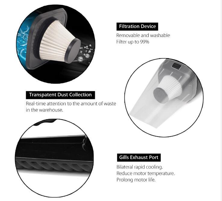 High Power Wet and Dry Vacuum Cleaner Car Vacuum Cleaner Super Suction Haipa Handheld – Image 6