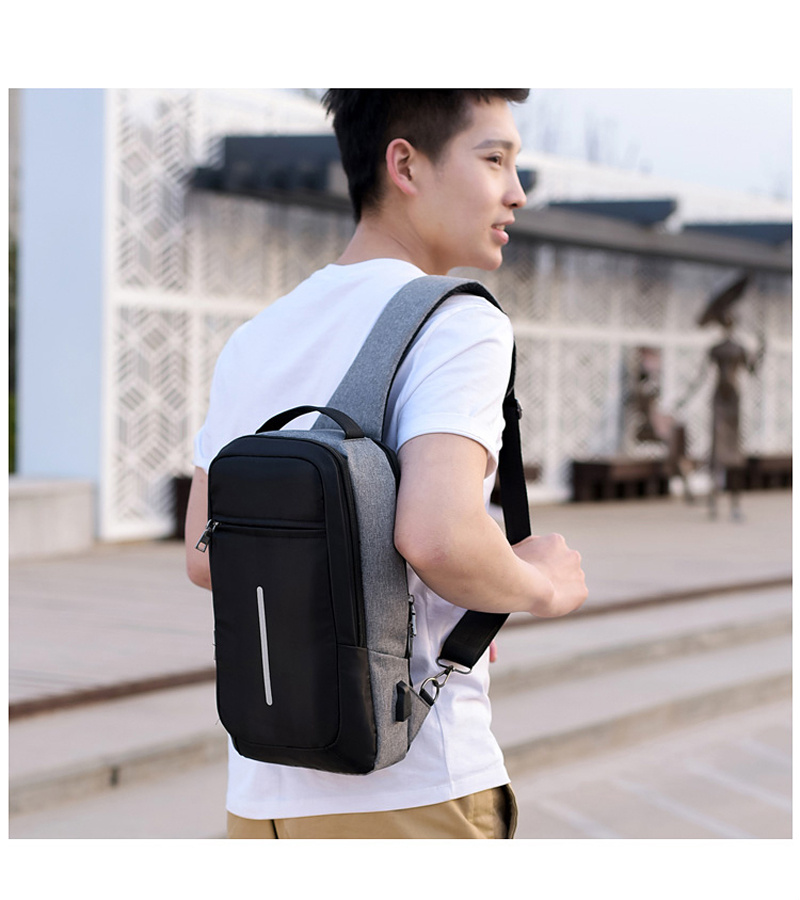 Anti-theft USB charging chest bag with you – Image 2