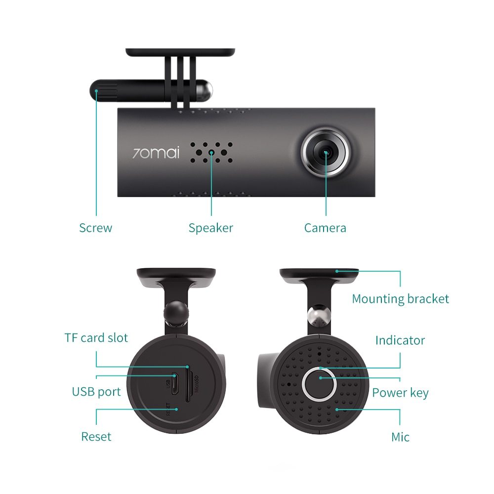 Car Dash Smart WiFi DVR 130 Degree Wireless Cam 1080P FHD Night Version G-Sensor Driving Recorder – Image 4