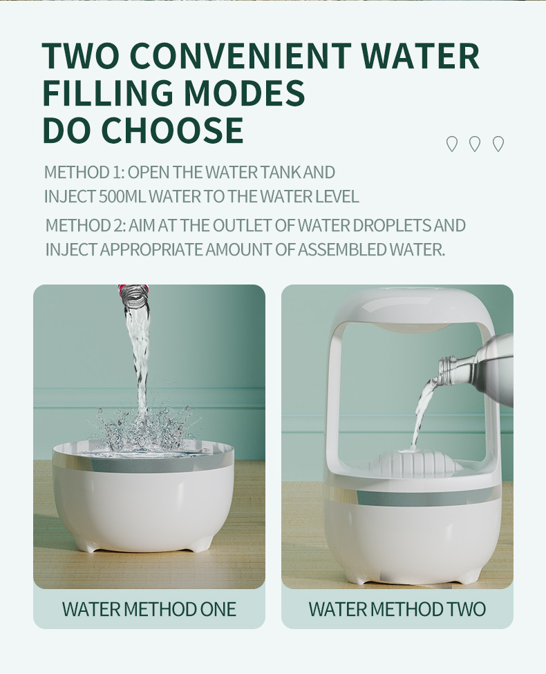 Anti Gravity Humidifier Water Drop Backflow Aromatherapy Machine Large Capacity Office Bedroom Quiet Heavy Fog Household Sprayer – Image 3