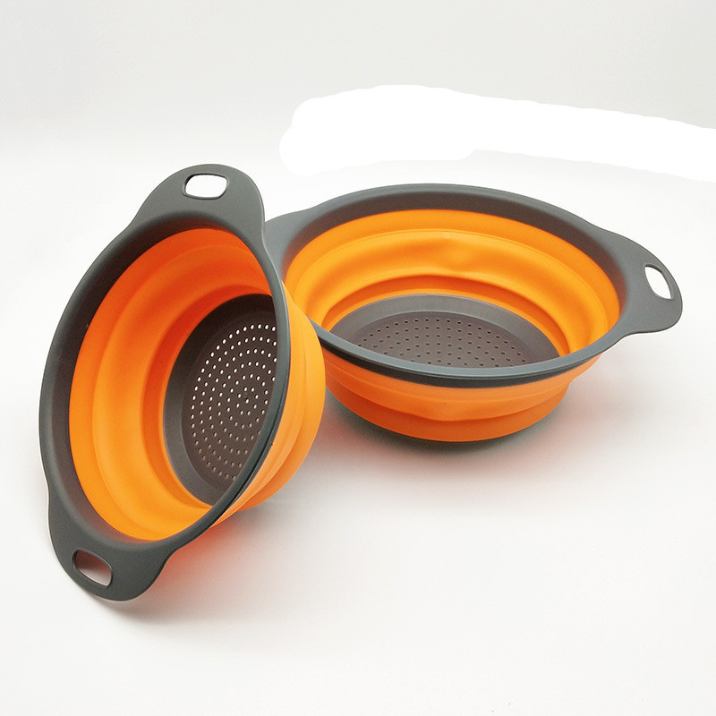 Foldable Silicone Colander Fruit Vegetable Washing Drain Basket Strainer Kitchen Collapsible Silicone Colander Baskets – Image 7