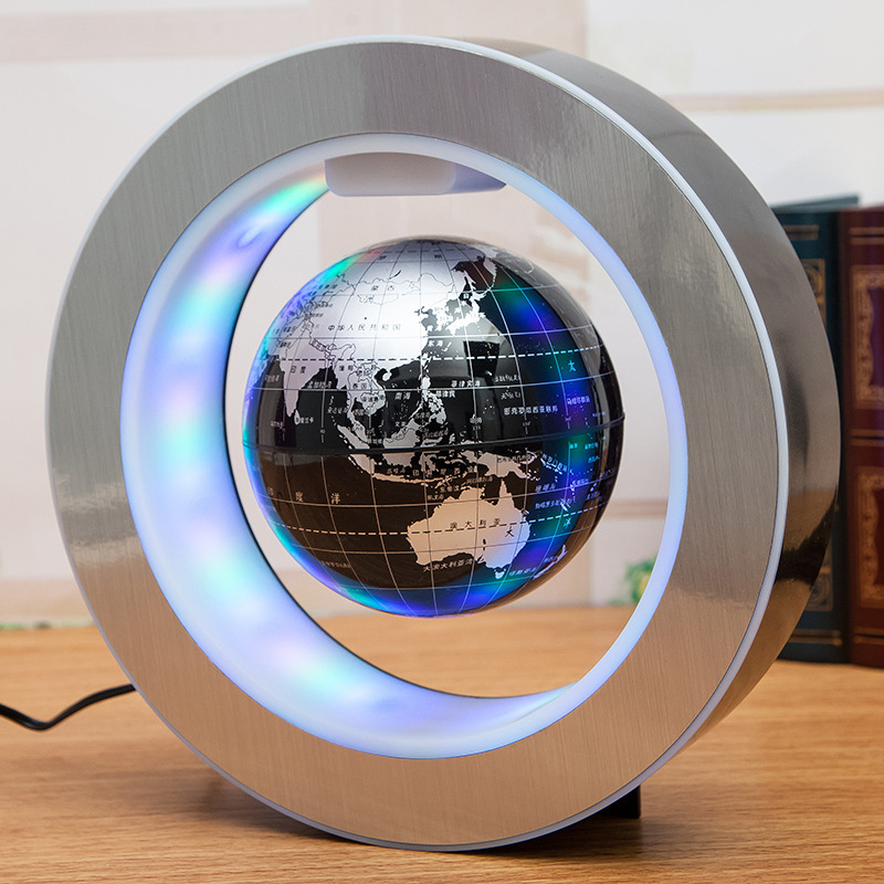 Round LED World Map Floating Globe Magnetic Levitation Light Anti Gravity Magic – Image 2