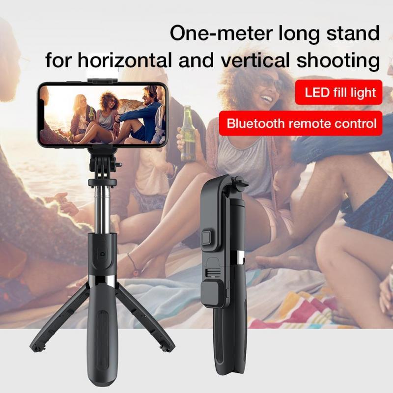 Compatible with Apple, Bluetooth Selfie Stick Mobile Remote Control Tripod – Image 4