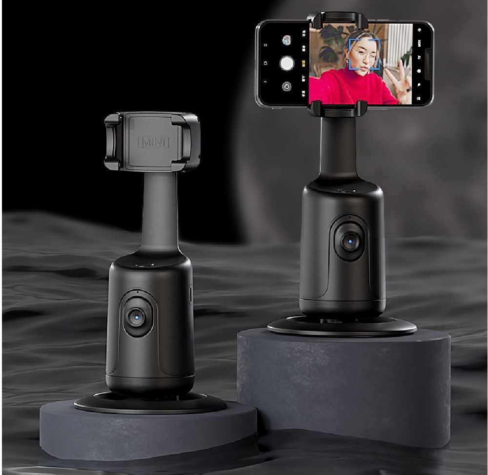 360 Auto Face Tracking Gimbal AI Smart Gimbal Face Tracking Auto Phone Holder For Smartphone Video Vlog Live Stabilizer Tripod – Image 2