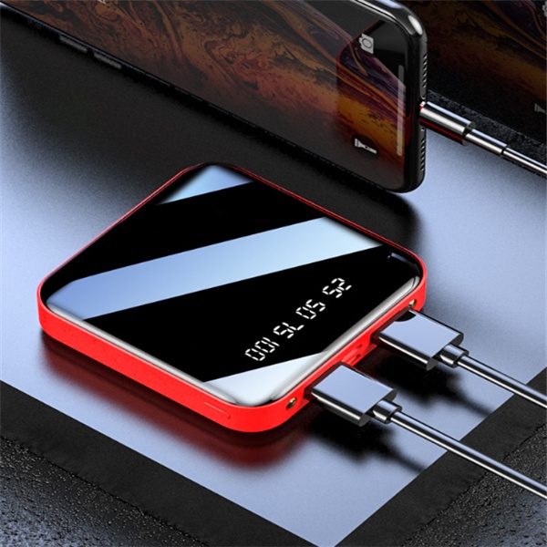 Mini Power Bank 20000 MAh Portable Mirror Digital Display Power Bank – Image 6