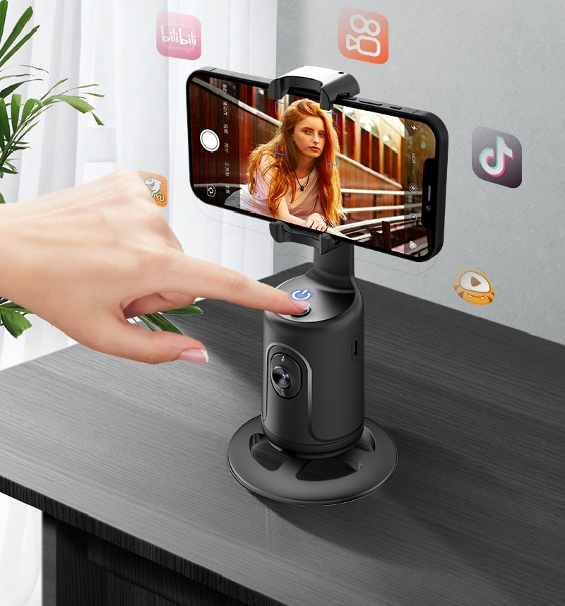 360 Auto Face Tracking Gimbal AI Smart Gimbal Face Tracking Auto Phone Holder For Smartphone Video Vlog Live Stabilizer Tripod – Image 5
