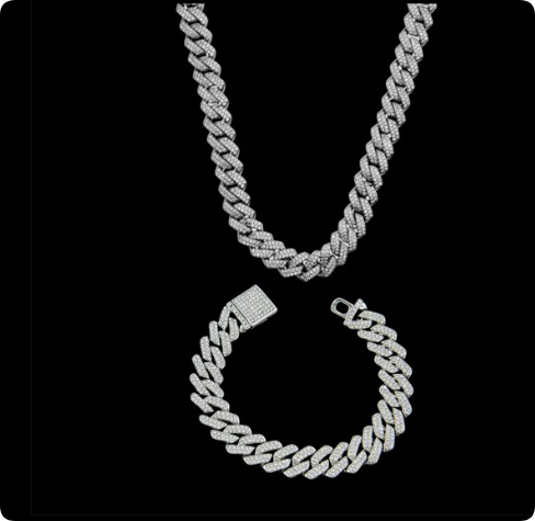 Hip-Hop Jewelry 20mm Diamond-Shaped Cuban-Link Necklace – Image 2