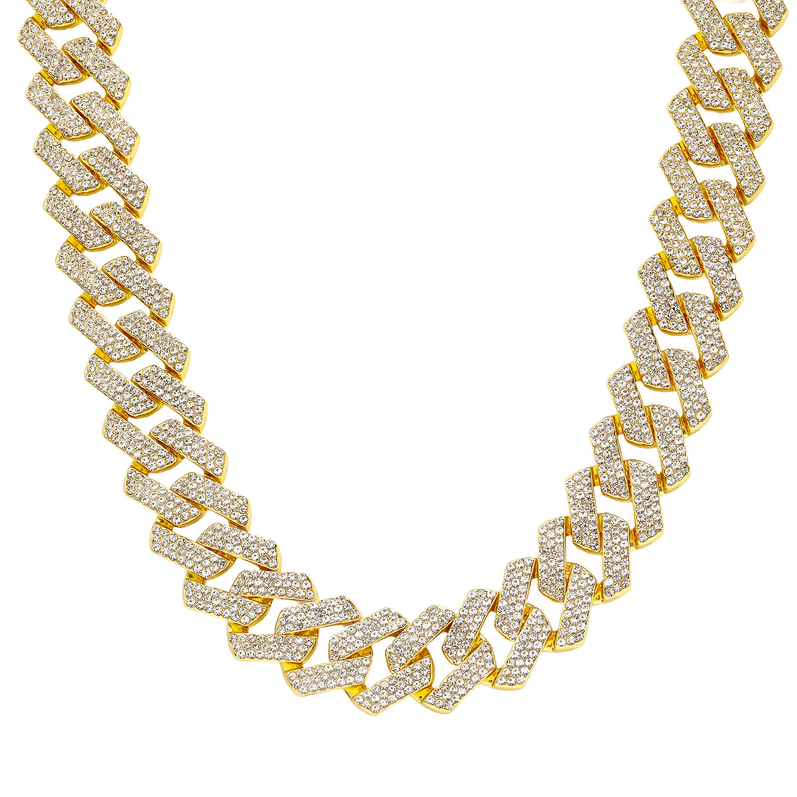 Hip-Hop Jewelry 20mm Diamond-Shaped Cuban-Link Necklace – Image 4