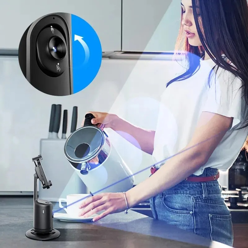 360 Auto Face Tracking Gimbal AI Smart Gimbal Face Tracking Auto Phone Holder For Smartphone Video Vlog Live Stabilizer Tripod – Image 9