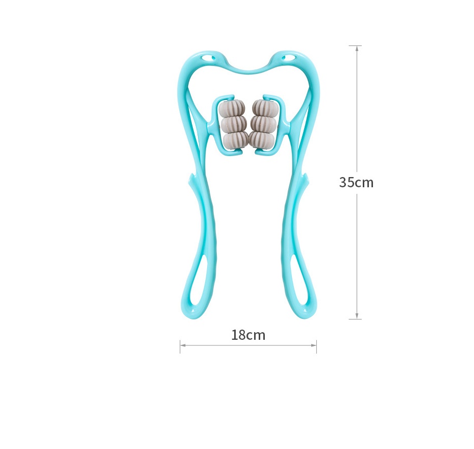 Multifunctional Manual Six-wheel Neck Massager Massage Relieve Roller Massage Tool – Image 4