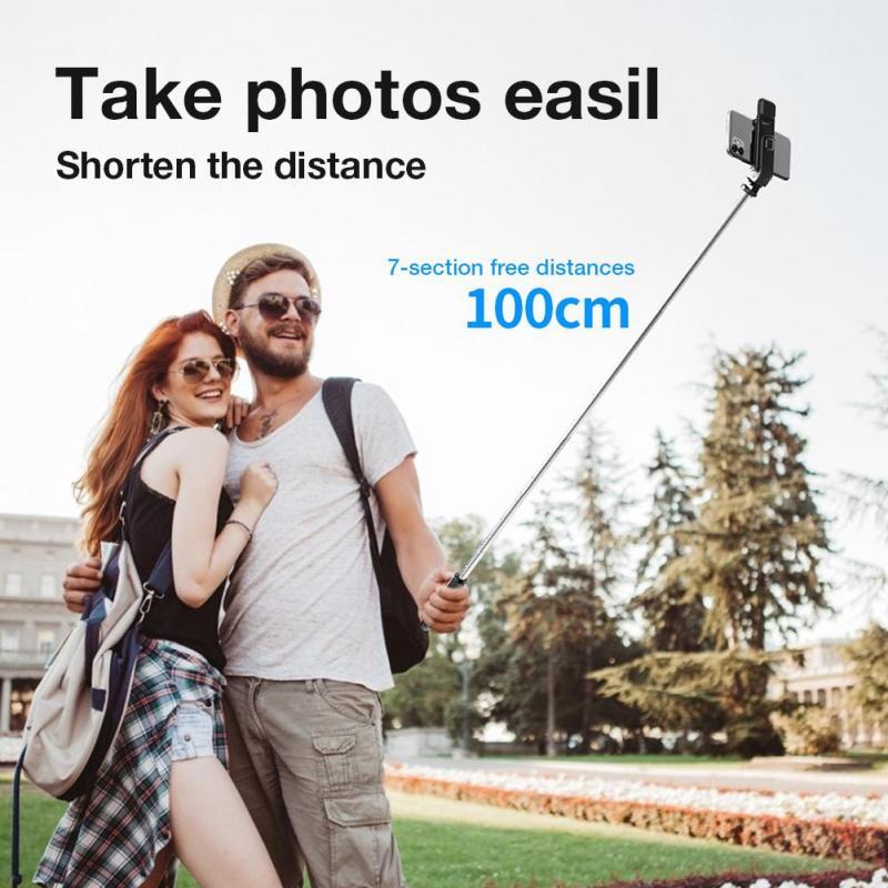 Compatible with Apple, Bluetooth Selfie Stick Mobile Remote Control Tripod – Image 3