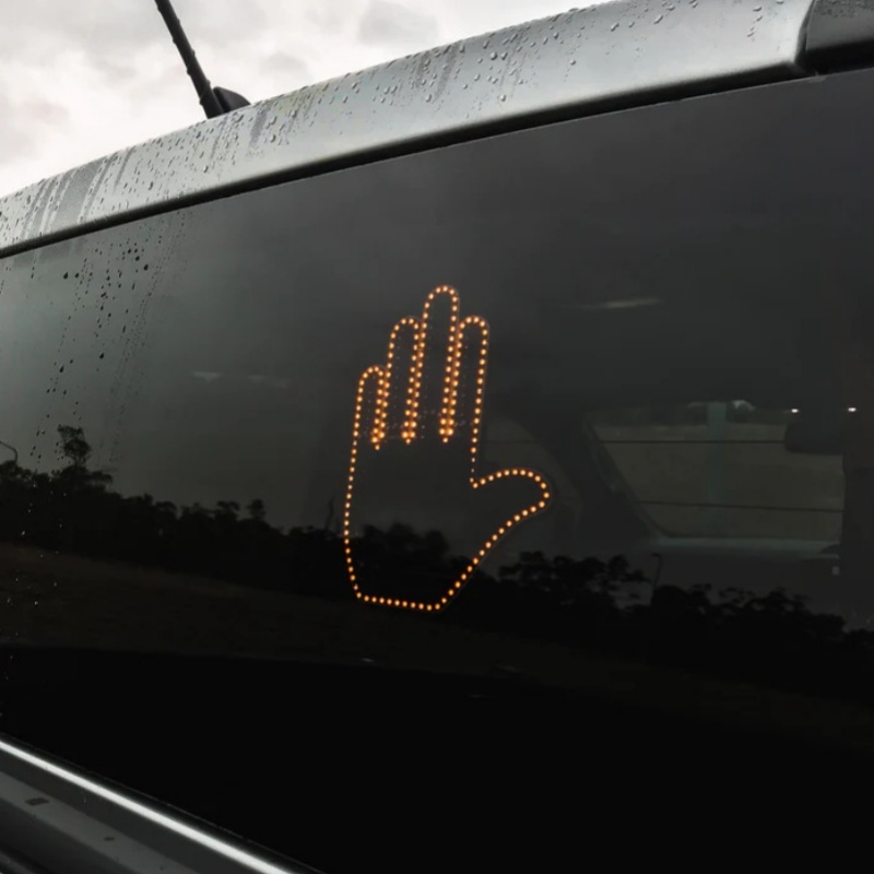 Funny New LED Illuminated Gesture Light Car Finger Light With Remote Road Rage Signs Middle Finger Gesture Light Hand Lamp – Image 10